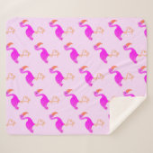 Flamingos Sherpa Blanket Sherpa Deken (Voorkant (horizontaal))