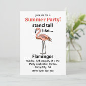 Flamingo's Staan Groot Als Flamingo's Flamingo Kaart (Staand voorkant)