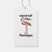 Flamingo's staan hoog als flamingo's cadeaulabel (Achterkant)