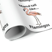 Flamingo's staan hoog als flamingo's cadeaupapier (Rol Hoek)
