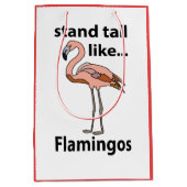 Flamingo's staan hoog als flamingo's medium cadeauzakje (Voorkant)