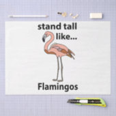 Flamingo's staan hoog als flamingo's tissuepapier (Craft)