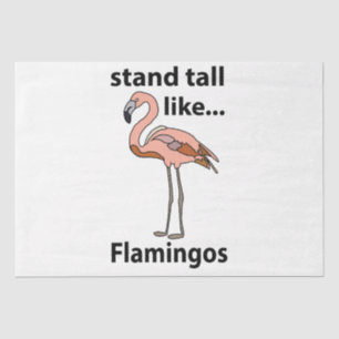 Flamingo's staan hoog als flamingo's tissuepapier