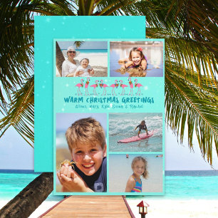 Flamingos Stars kerstfoto-inklage platte Kaart