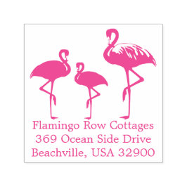 Flamingo's Strand Zakelijk Adres Aangepast  Zelfinktende Stempel