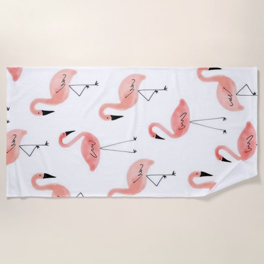 Flamingos Strandlaken (Voorkant)