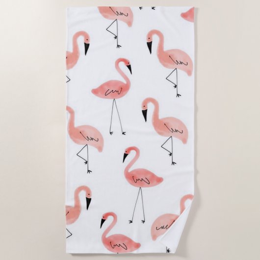 Flamingos Strandlaken (Voorkant)
