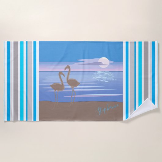 Flamingos Strandlaken (Voorkant)