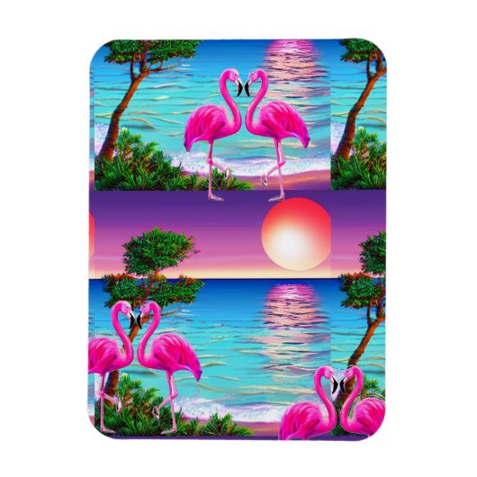 Flamingos Sun Magneet (Verticaal)
