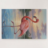 Flamingo's Sunset Dance Legpuzzel (Horizontaal)