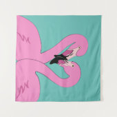 Flamingos Tapestry Wandkleed (Voorkant (horizontaal))