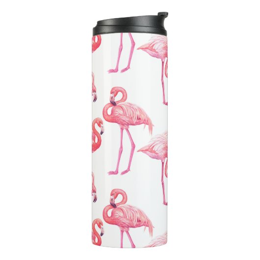 Flamingos Thermal Tumbler Thermosbeker (Gedraaid links)
