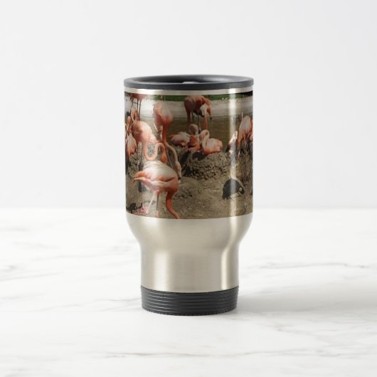 FLAMINGOS TRAVEL MUG REISBEKER (Center)