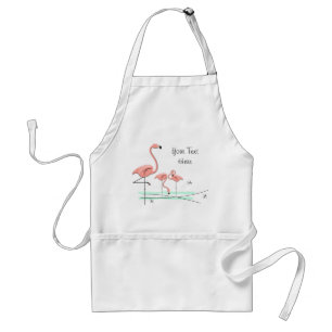 Flamingos Trio 2 Text apron Standaard Schort