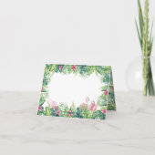 Flamingos Tropical Baby shower Dank je wel Bedankkaart (Achterkant)