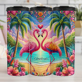 Flamingos Tropical Beach Paradise Thermosbeker