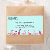 Flamingos Tropical Business Shipping Labels (Insitu)