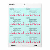 Flamingos Tropical Business Shipping Labels (Full Sheet)