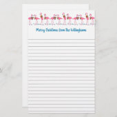 Flamingos Tropical Kerstbriefpapier Briefpapier (Voorkant / Achterkant)