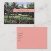 Flamingo's Tropisch Thema Retro Palmen Visitekaartje (Voorkant / Achterkant)