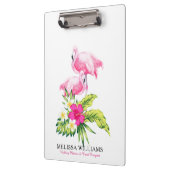 Flamingo's & Tropische Bloemen Boeket Klembord (Links)