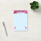 Flamingos & Tropische bloemen op lichtblauw Post-it® Notes (Kantoor)