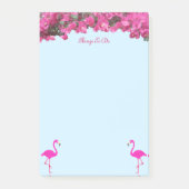 Flamingos & Tropische bloemen op lichtblauw Post-it® Notes (Voorkant)
