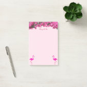 Flamingos & Tropische bloemen op Roos Gold Post-it® Notes (Kantoor)