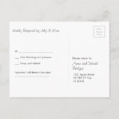 Flamingo's Tropische bruiloft RSVP briefkaart sjab (Achterkant)