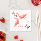 Flamingo's tropische bruiloft servetten (Insitu)