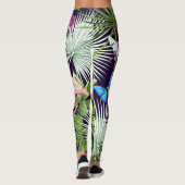 Flamingo's, tropische planten: . leggings (Achterkant)