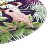 Flamingo's, tropische planten: . snijplank (Hoek)