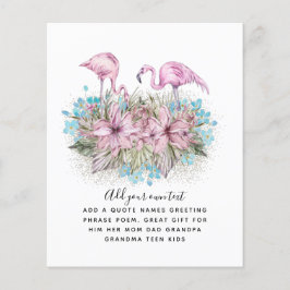 FLAMINGO'S Uitnodiging Aankondiging Groet Flyer