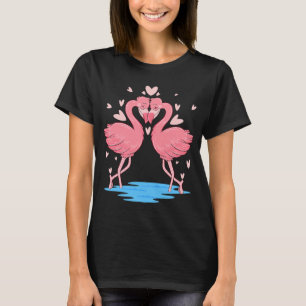 Flamingos Valentijnsdag voor een paar in liefde T-shirt