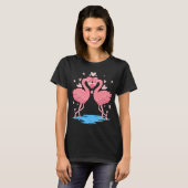 Flamingos Valentijnsdag voor een paar in liefde T-shirt (Voorkant volledig)
