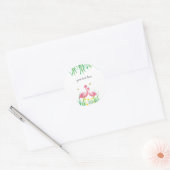 Flamingo's Verjaardag Sticker (Envelop)
