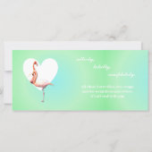 Flamingo's verliefd op minty groene achtergrond (Achterkant)