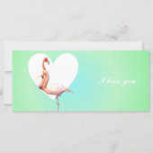 Flamingo's verliefd op minty groene achtergrond (Voorkant)