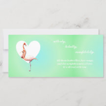 Flamingo's verliefd op minty groene achtergrond