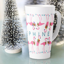 Flamingo's verzamelen hoog latte mok