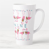 Flamingo's verzamelen hoog latte mok (Rechts)