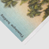 flamingo's voeden hun jonge Miami Florida Tissuepapier (Detail)