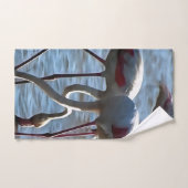 Flamingos voedingstijd Acrylverf Bad Handdoek (Handdoek)