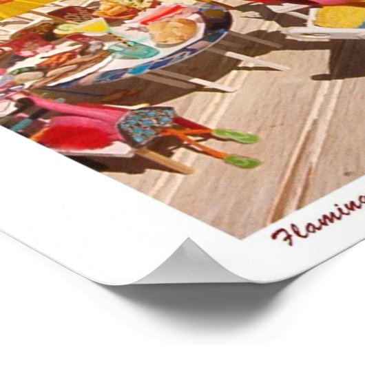 'Flamingos!' voor afdrukken/Poster (geen rand) Poster (Hoek)