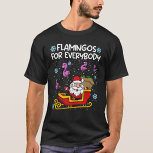 Flamingo's voor iedereen Santa Sled Funny Christma T-shirt