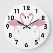 Flamingos Wall Clock Grote Klok (Voorkant)