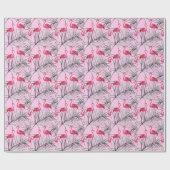 Flamingo's,  waterverf. cadeaupapier (Vlak)