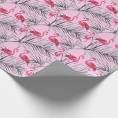 Flamingo's,  waterverf. cadeaupapier (Hoek)