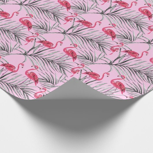 Flamingo's, waterverf. cadeaupapier (Hoek)