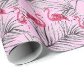 Flamingo's,  waterverf. cadeaupapier (Rol Hoek)